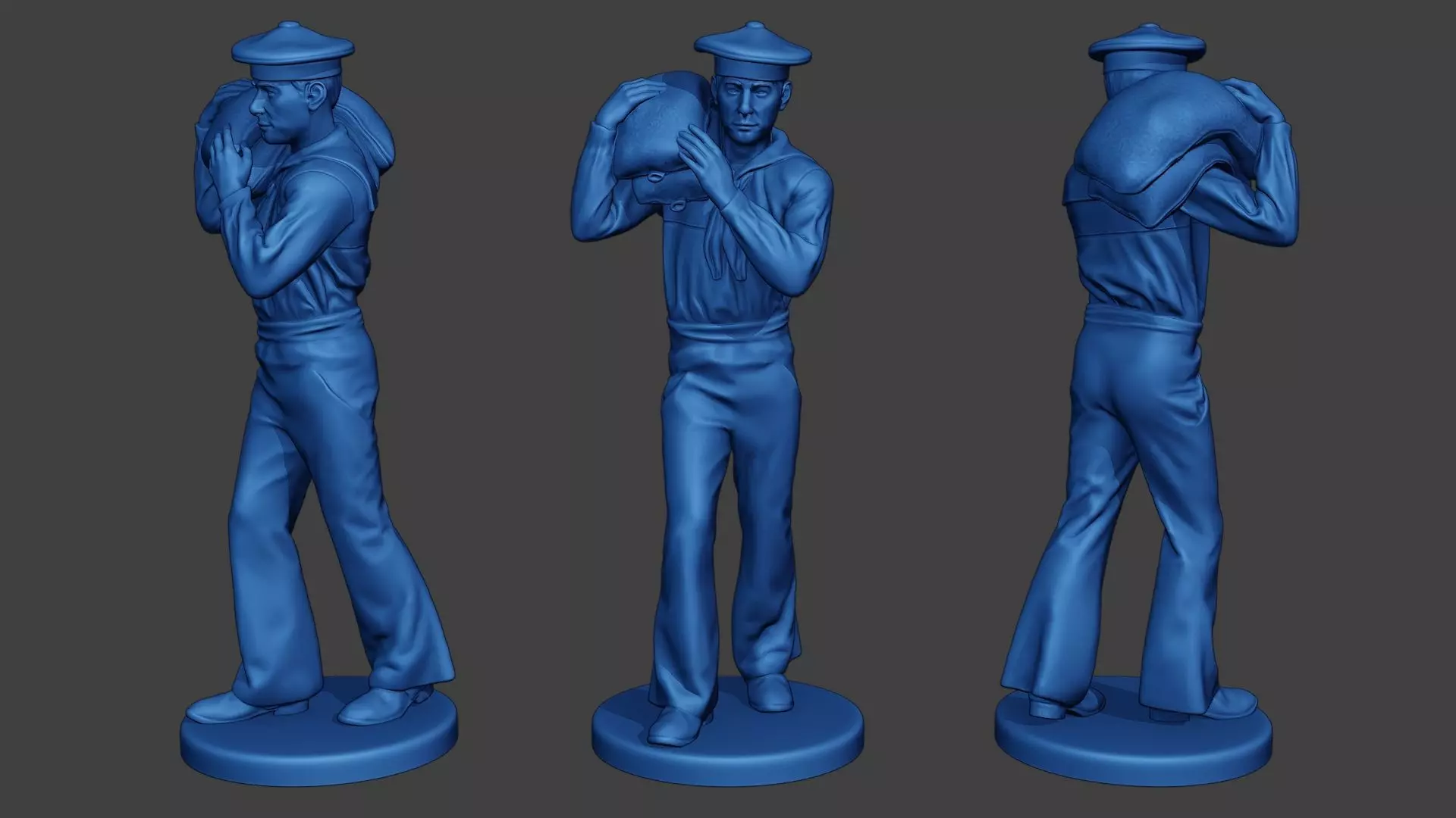 American Sailor Civil War Union CarringBags ACWUS2 3D print model