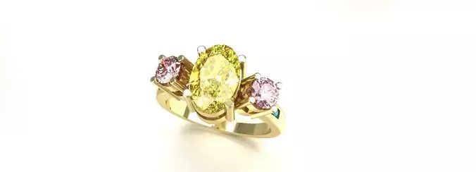 Ladies Diamond Gemstone Ring Gold Platinum Silver Jewelry