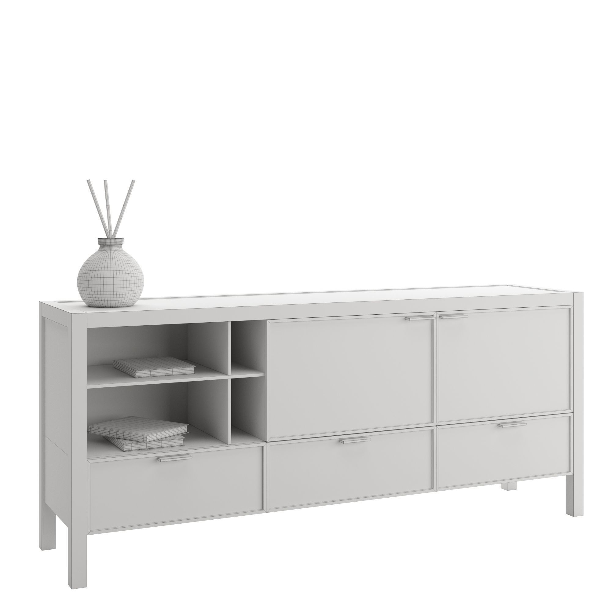 Alen sideboard H80 Low-poly 3D model_1