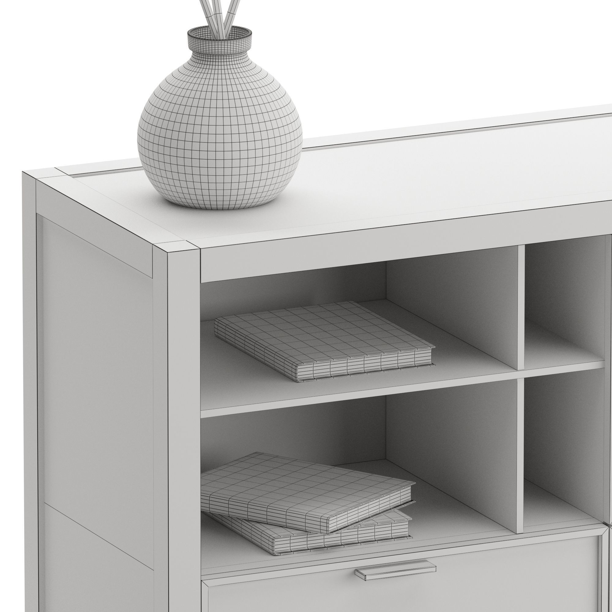 Alen sideboard H80 Low-poly 3D model_5