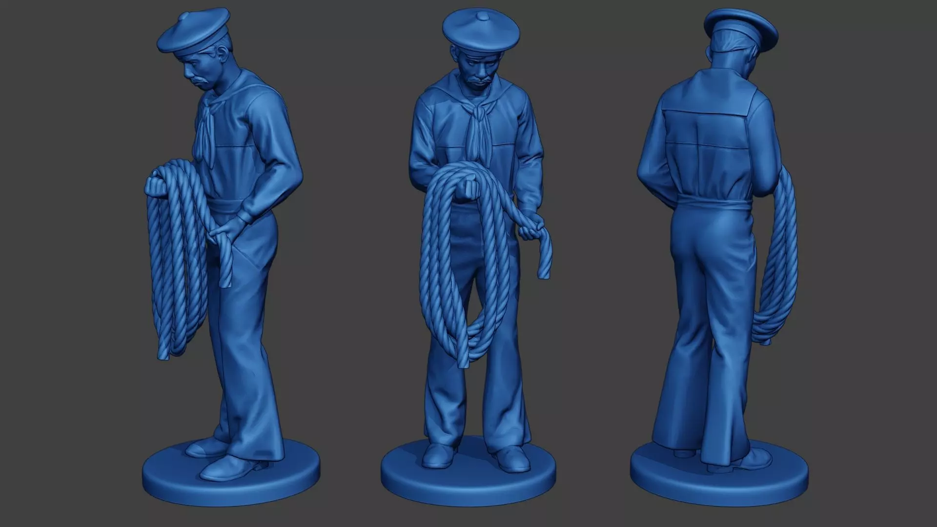 American Sailor Civil War Union Rope ACWUS2 3D print model_0