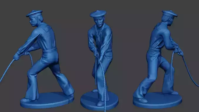 American Sailor Civil War Union Rope2 ACWUS2 3D print model