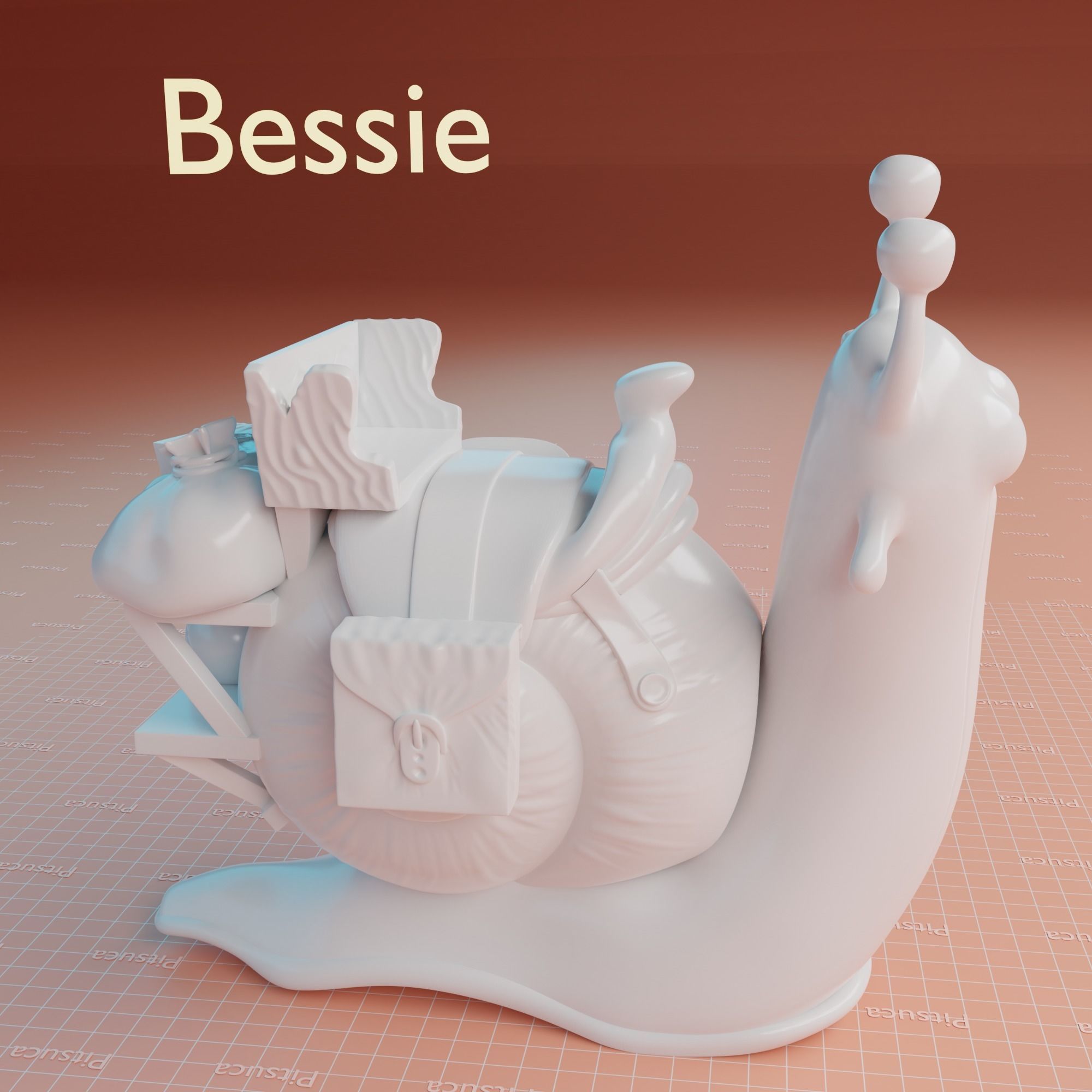 Bessie the snail from Amphibia 3D print model_4