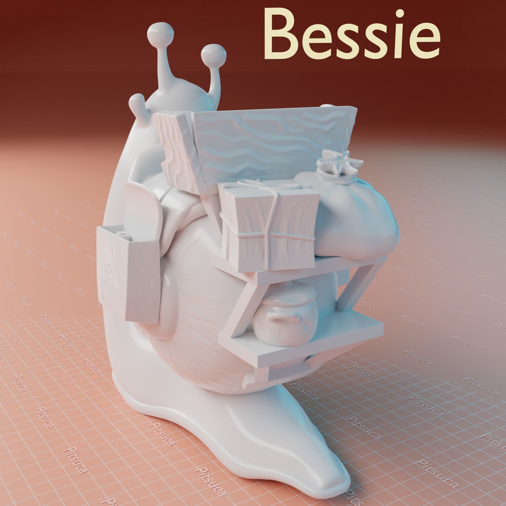 Bessie the snail from Amphibia 3D print model_5