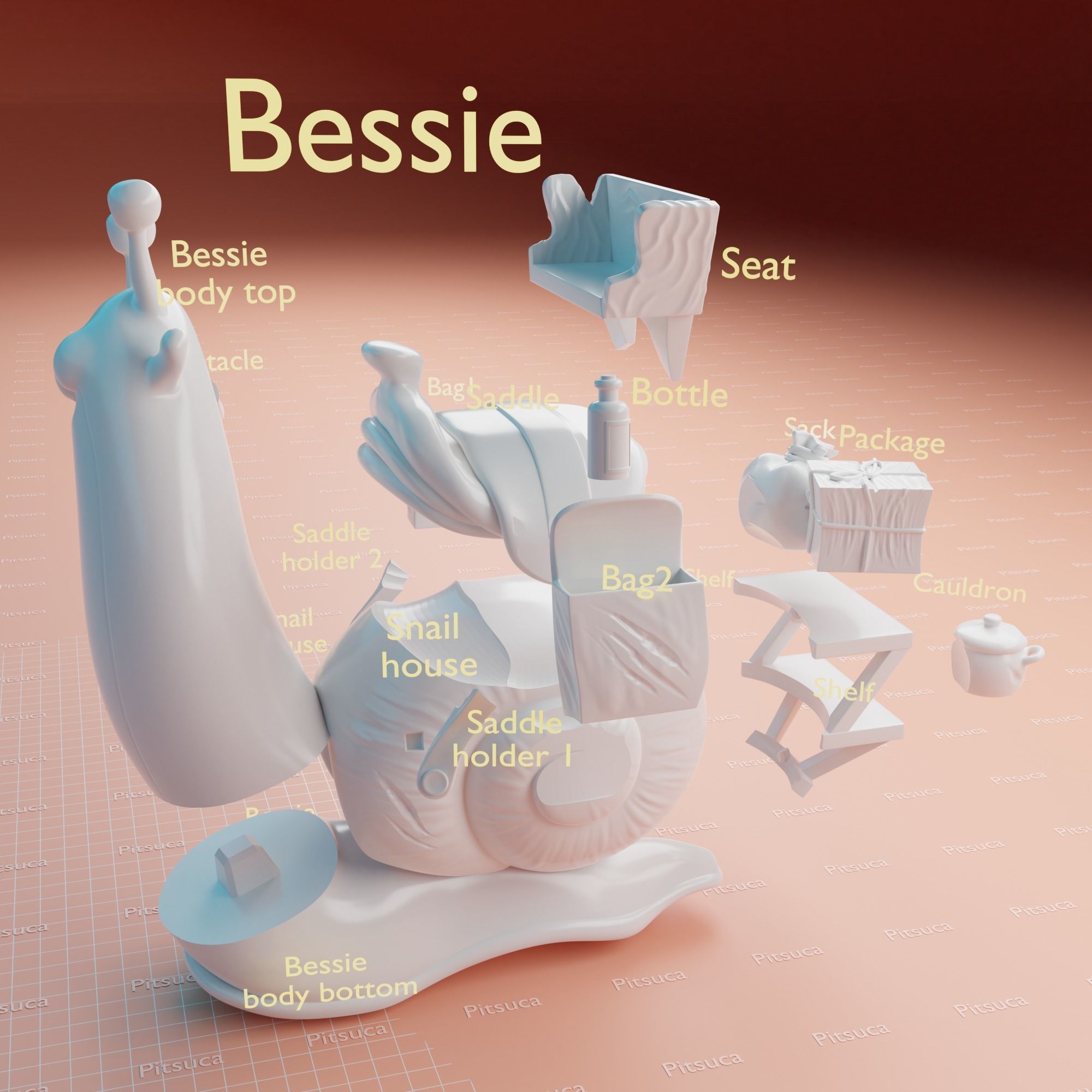 Bessie the snail from Amphibia 3D print model_6