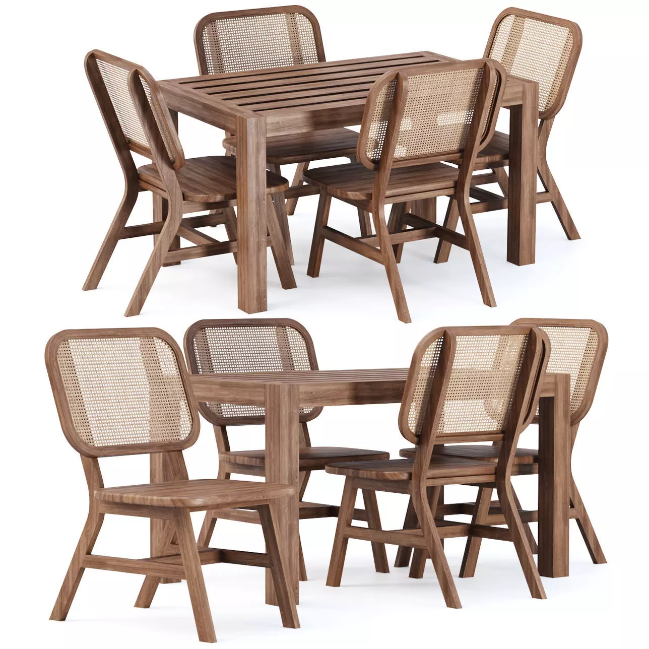 Outdoor garden furniture set v08 3D model