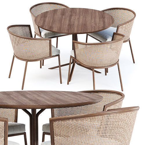 Outdoor garden furniture set v11  3D model