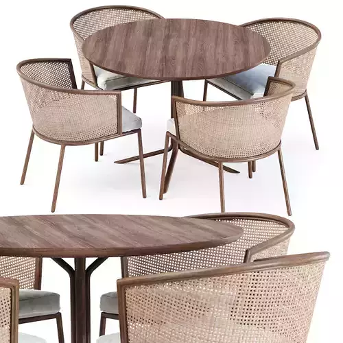 Outdoor garden furniture set v11  3D model