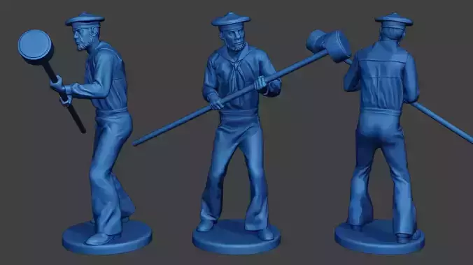 American Sailor Civil War Union StandTool2 ACWUS2 3D print model
