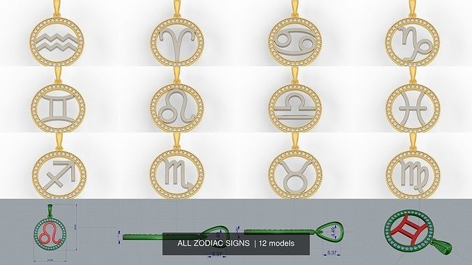 ALL ZODIAC SIGNS  3D Model Collection