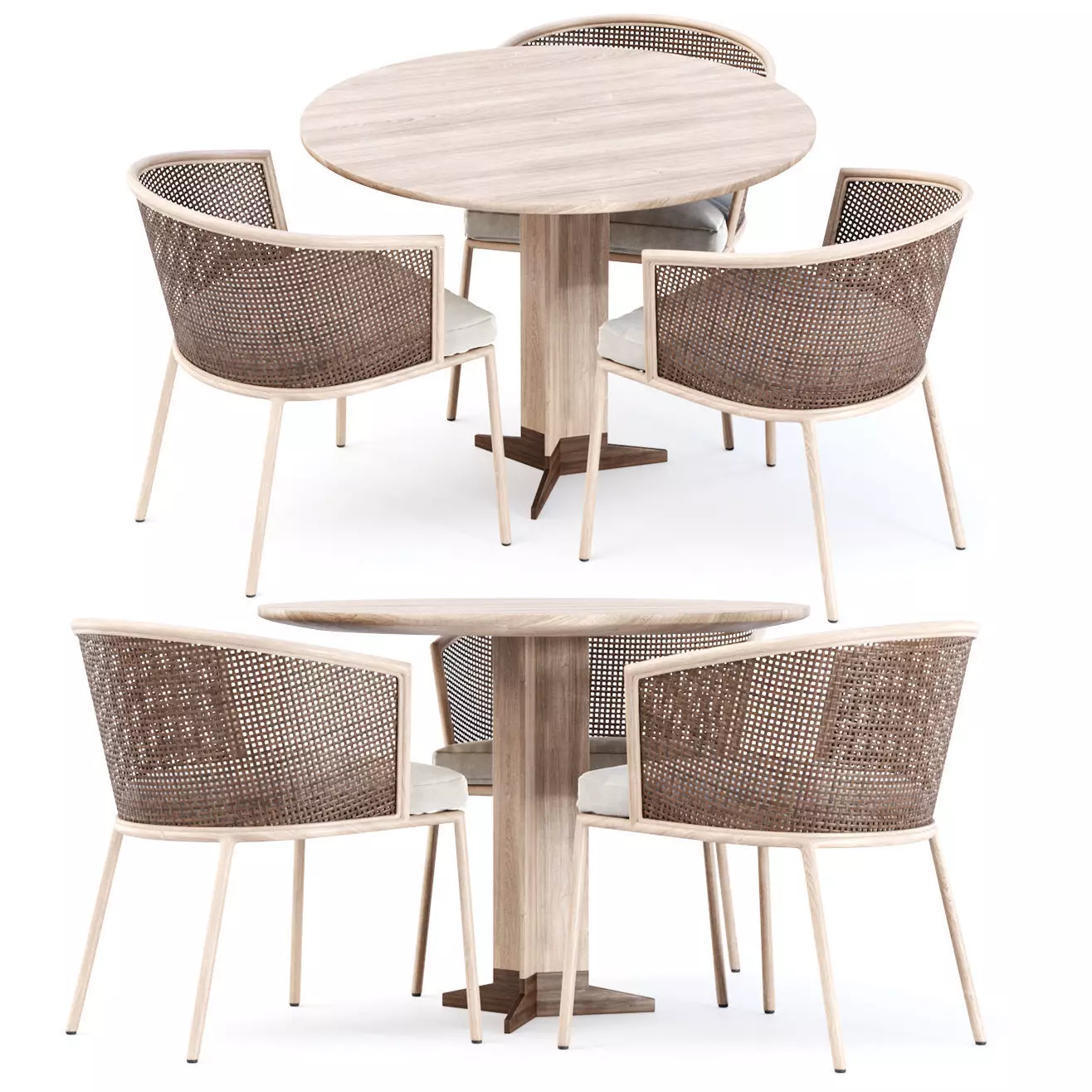 Outdoor garden furniture set v12 3D model