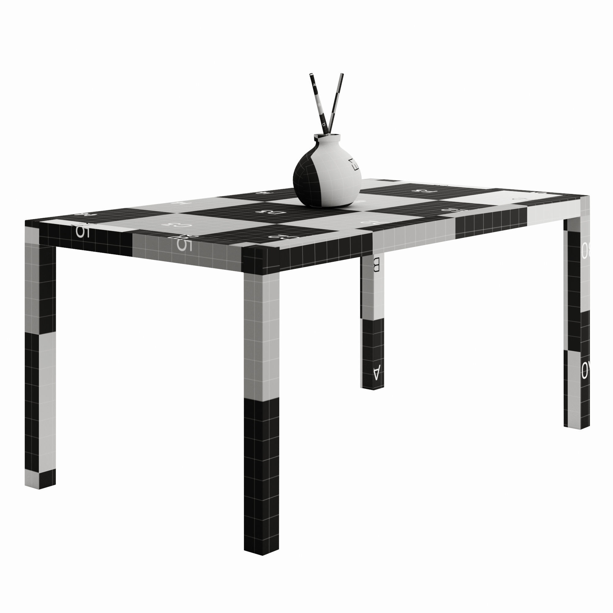 Alen table Low-poly 3D model_6