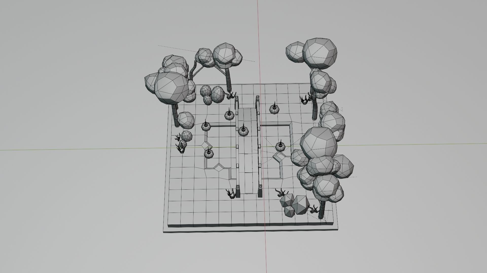 Isometric Garden Low-poly 3D model Low-poly 3D model_13