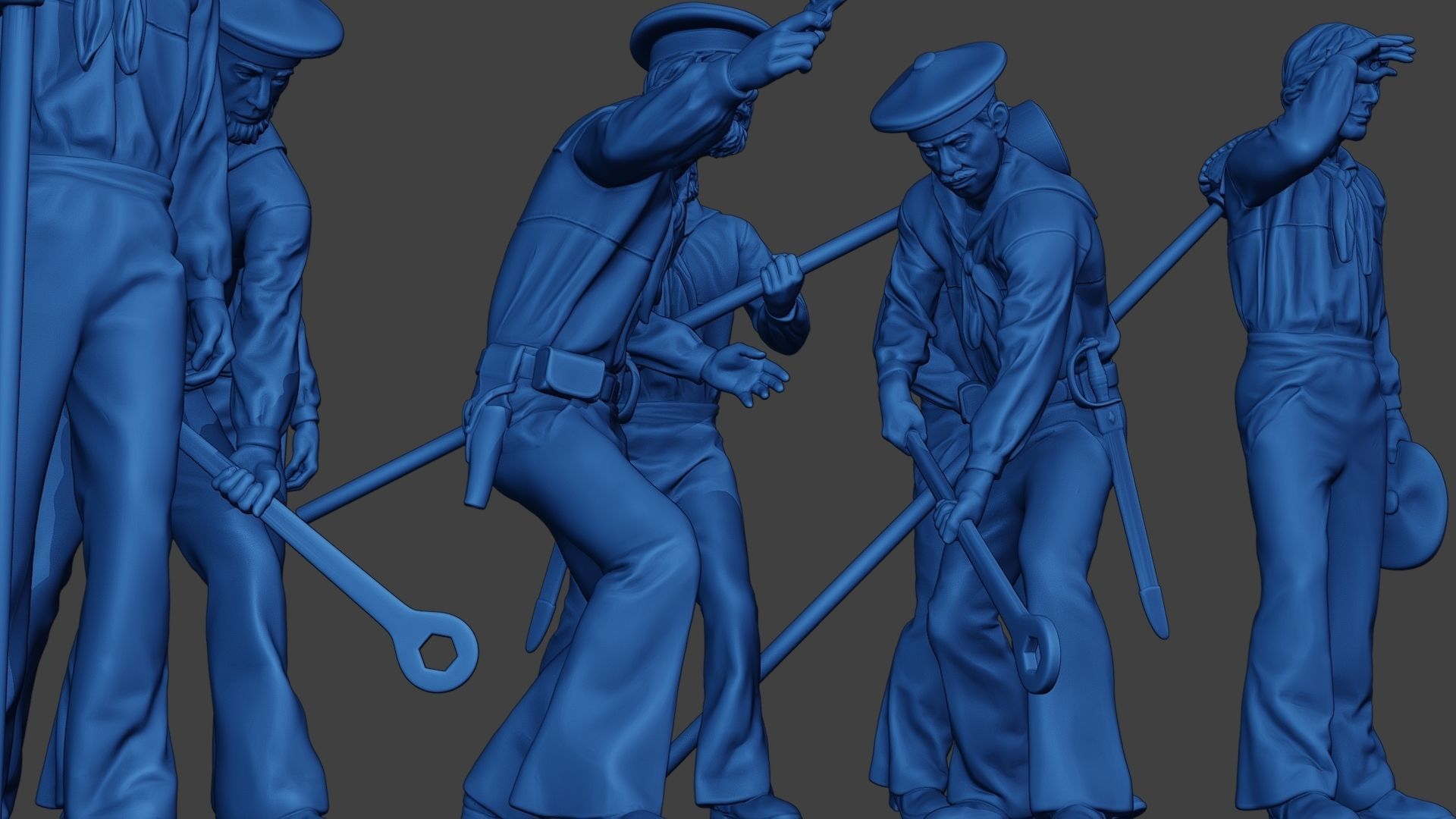 American Sailors Civil War Union Pack2 ACWUS2 3D Model Collection_15