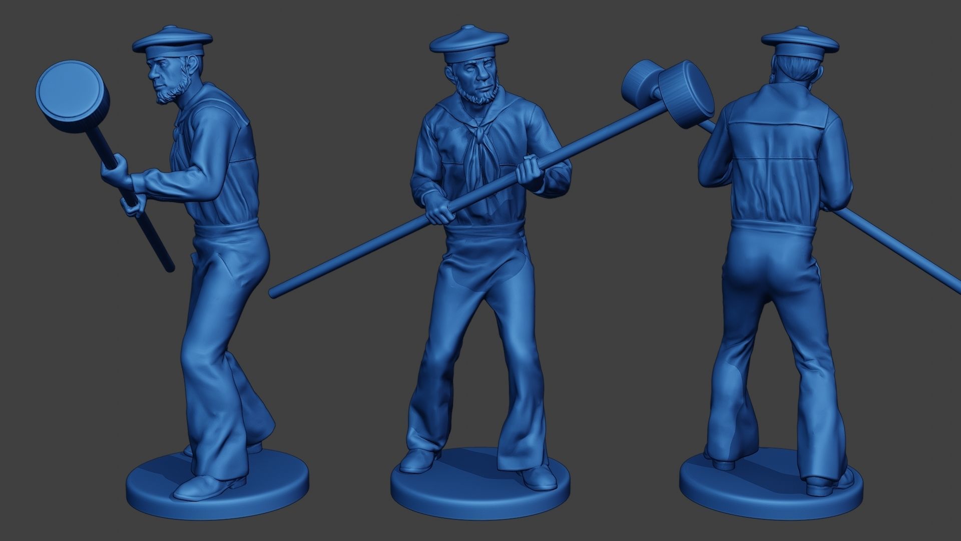 American Sailors Civil War Union Pack2 ACWUS2 3D Model Collection_3