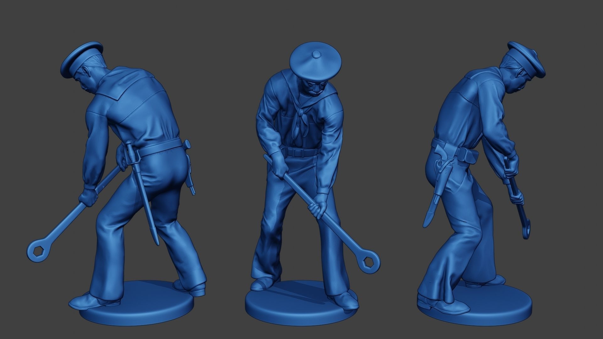 American Sailors Civil War Union Pack2 ACWUS2 3D Model Collection_4