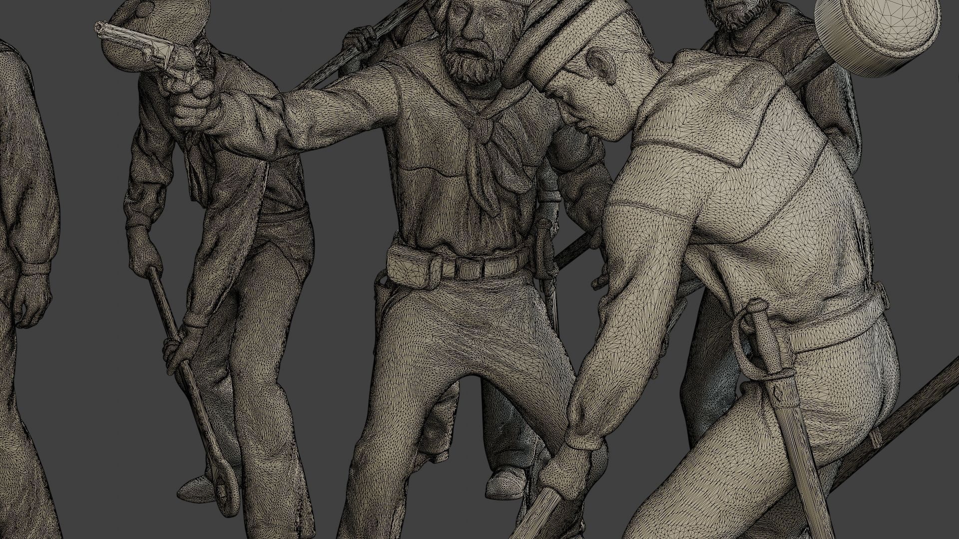 American Sailors Civil War Union Pack2 ACWUS2 3D Model Collection_14