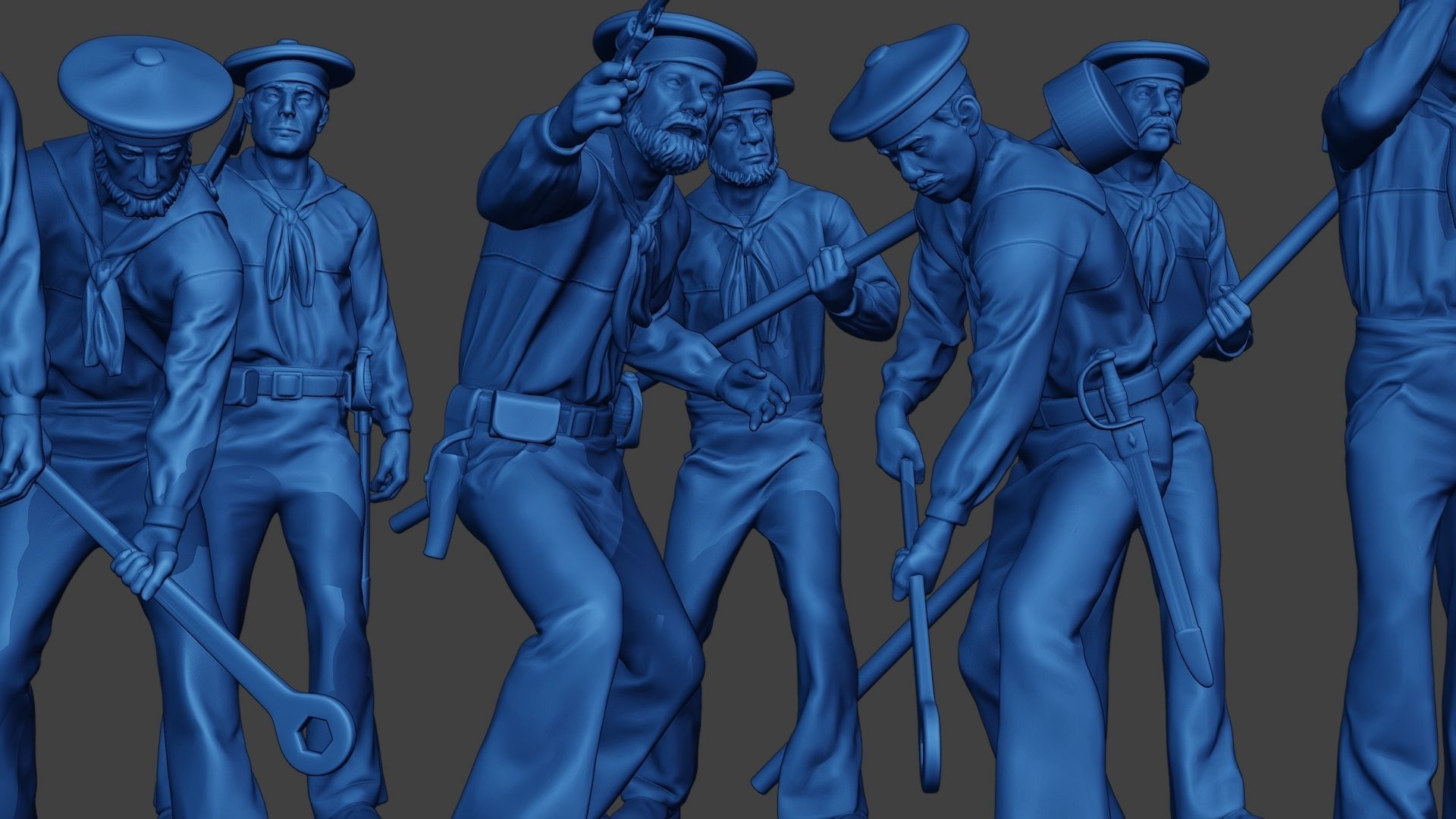 American Sailors Civil War Union Pack2 ACWUS2 3D Model Collection_25