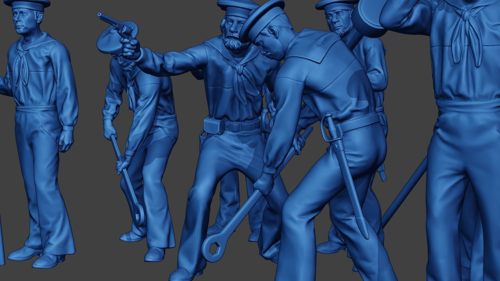 American Sailors Civil War Union Pack2 ACWUS2 3D Model Collection_24