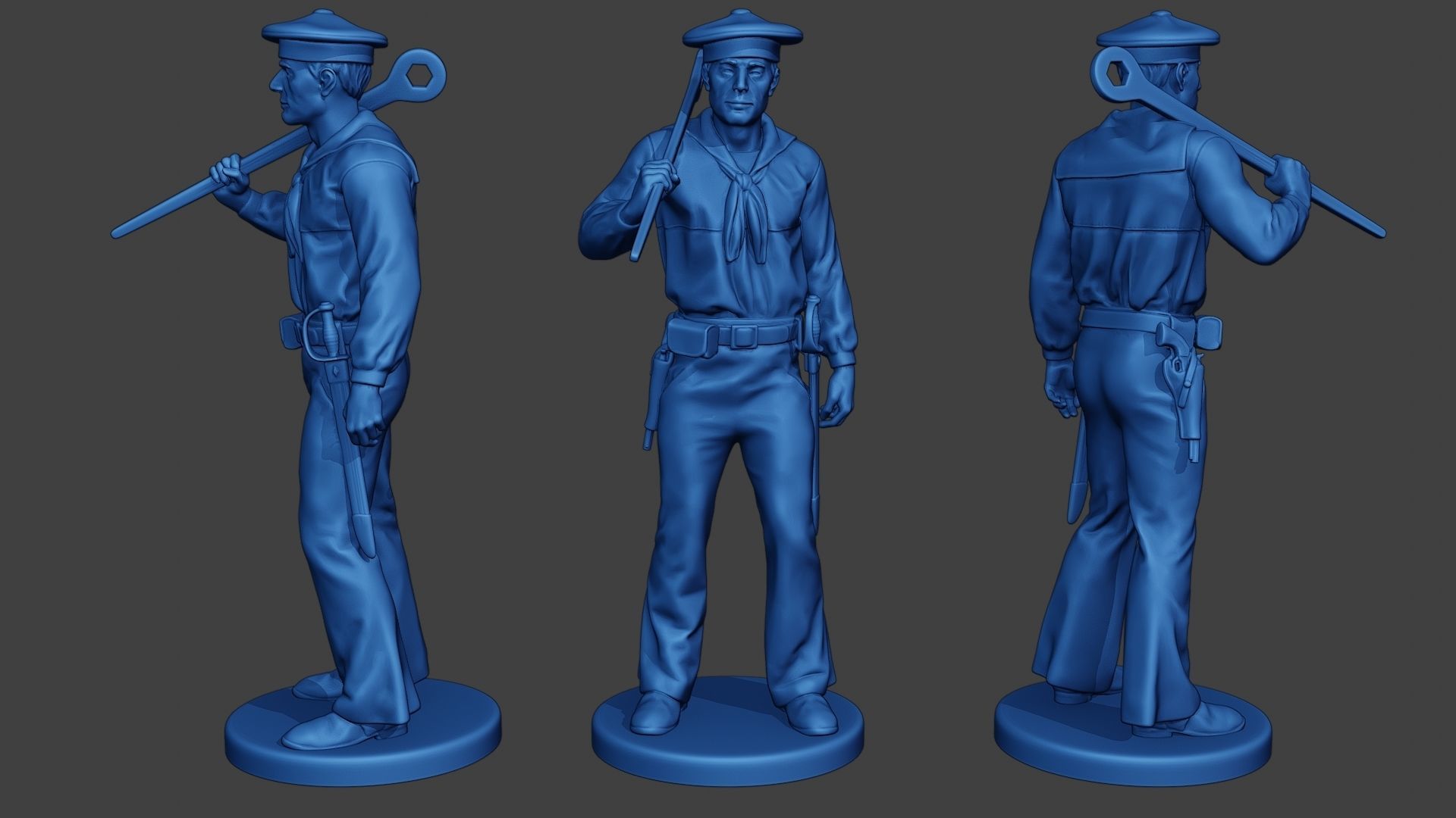 American Sailors Civil War Union Pack2 ACWUS2 3D Model Collection_7