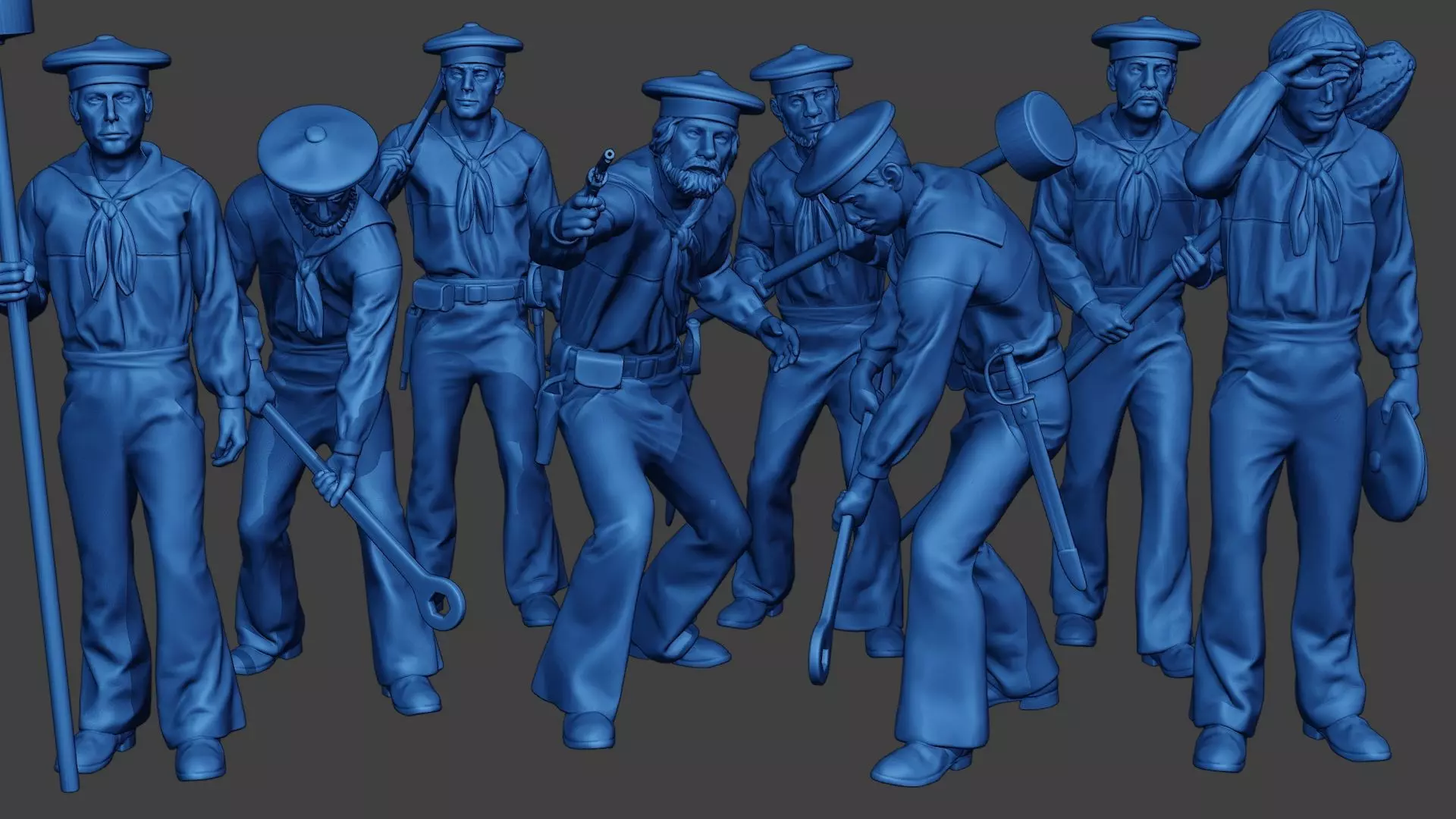 American Sailors Civil War Union Pack2 ACWUS2 3D Model Collection_0