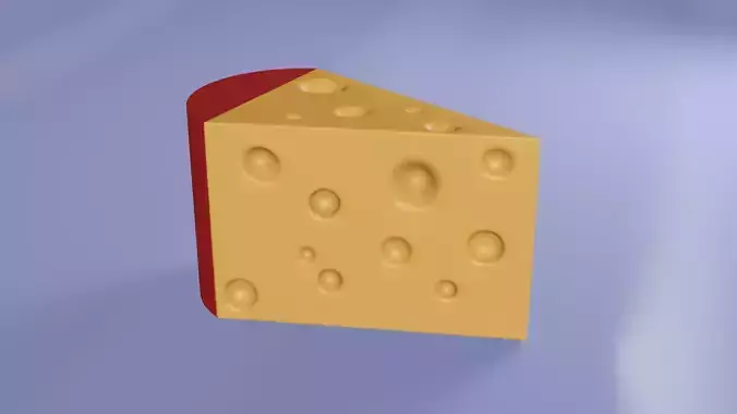 Piece of cheese Low-poly 3D model