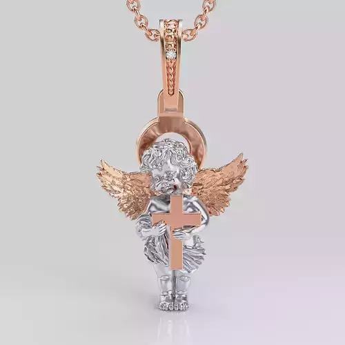 Baby angel pendant 3D print model Baby angel pendant 3D print model