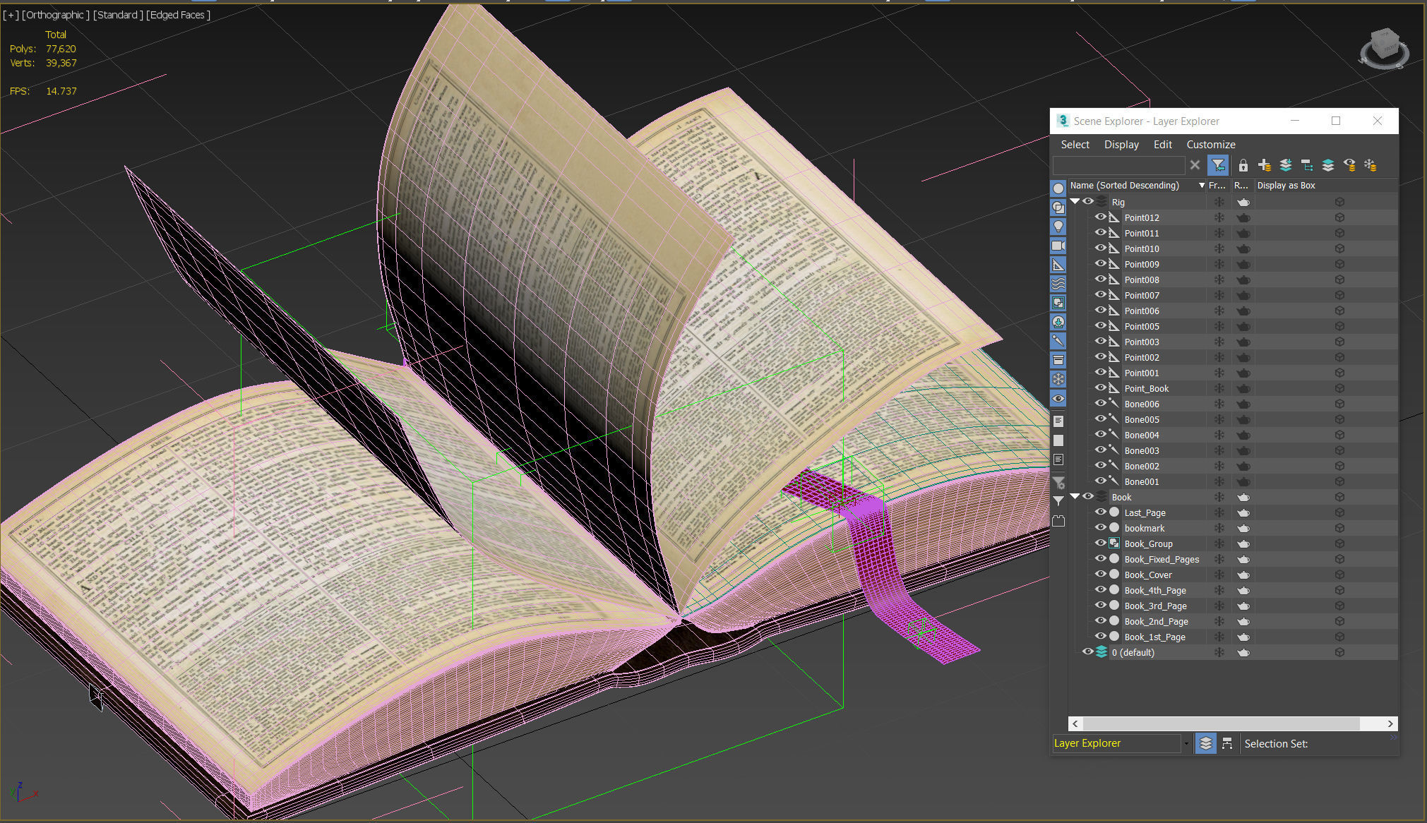 HolyBible with open book animation 3D model_9
