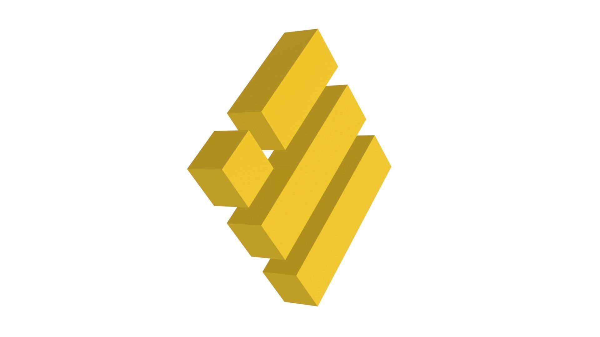 Binance USD BUSD Low-Poly 3D Model 3D model_2