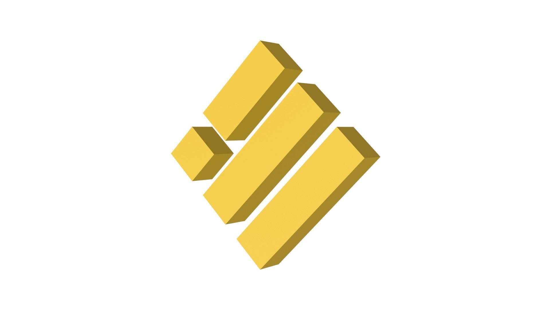 Binance USD BUSD Low-Poly 3D Model 3D model_3