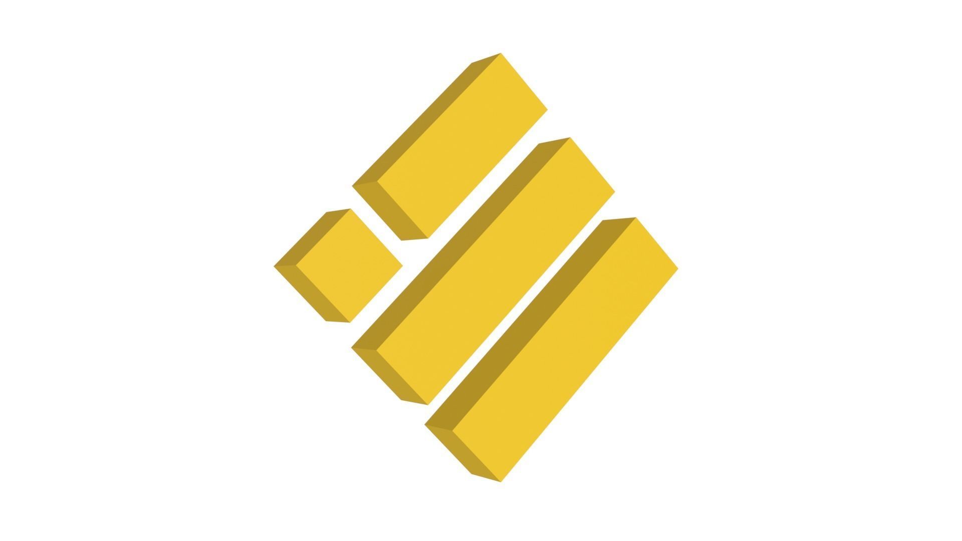 Binance USD BUSD Low-Poly 3D Model 3D model_4