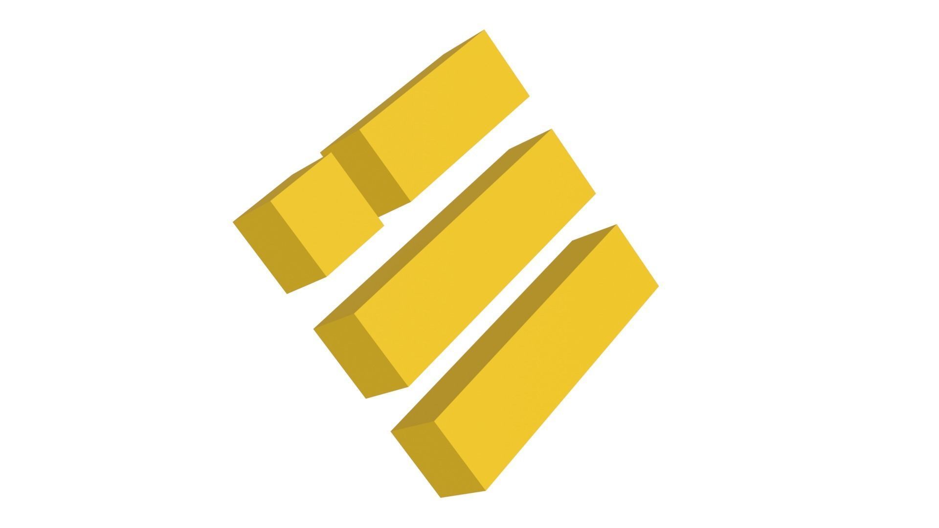 Binance USD BUSD Low-Poly 3D Model 3D model_1