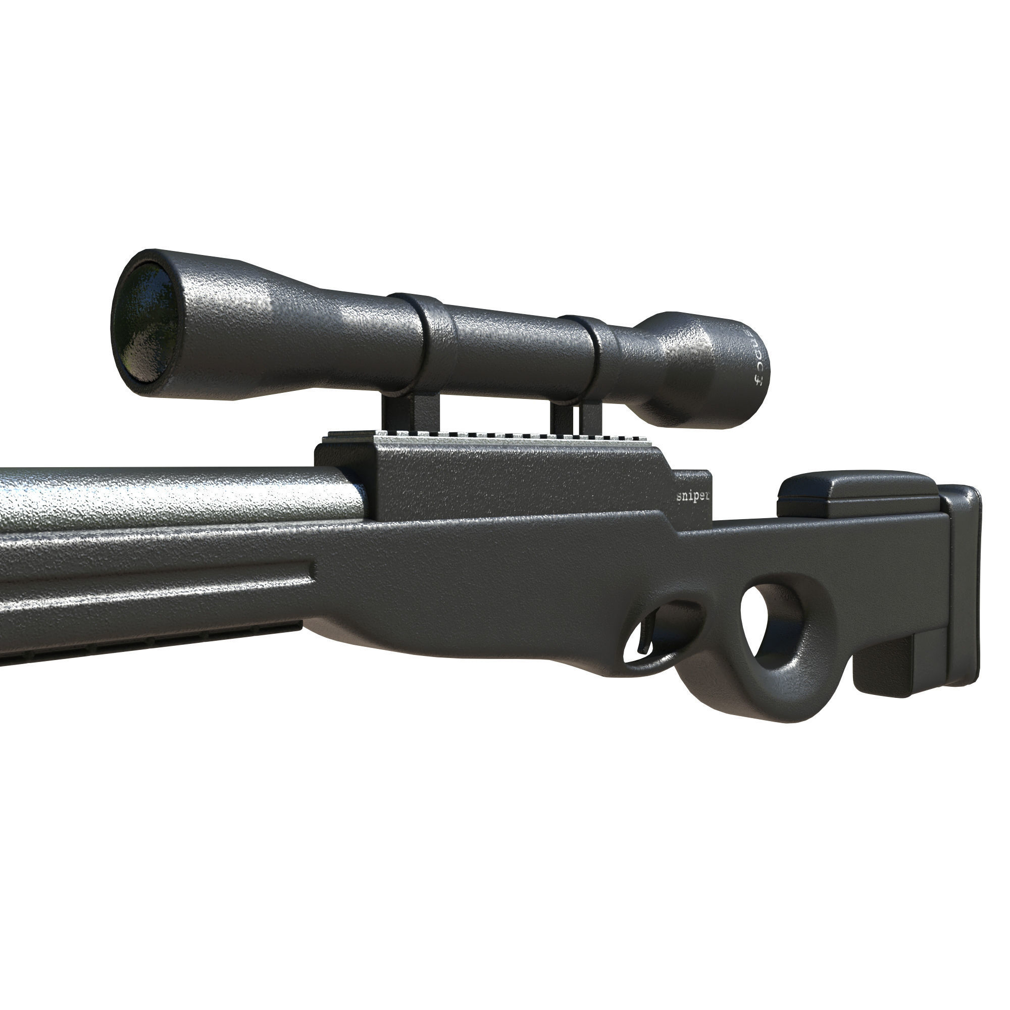 sniper 1 three air rifles 3D model_1