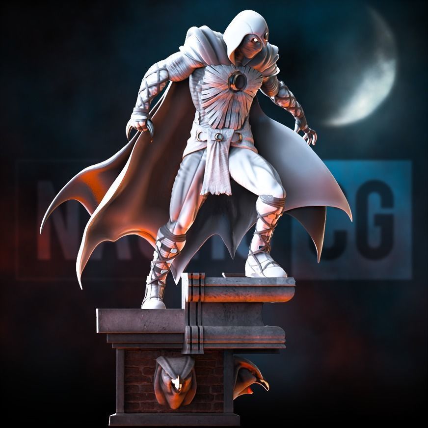 Fan Art Moon Knight - Statue 3D print model_5