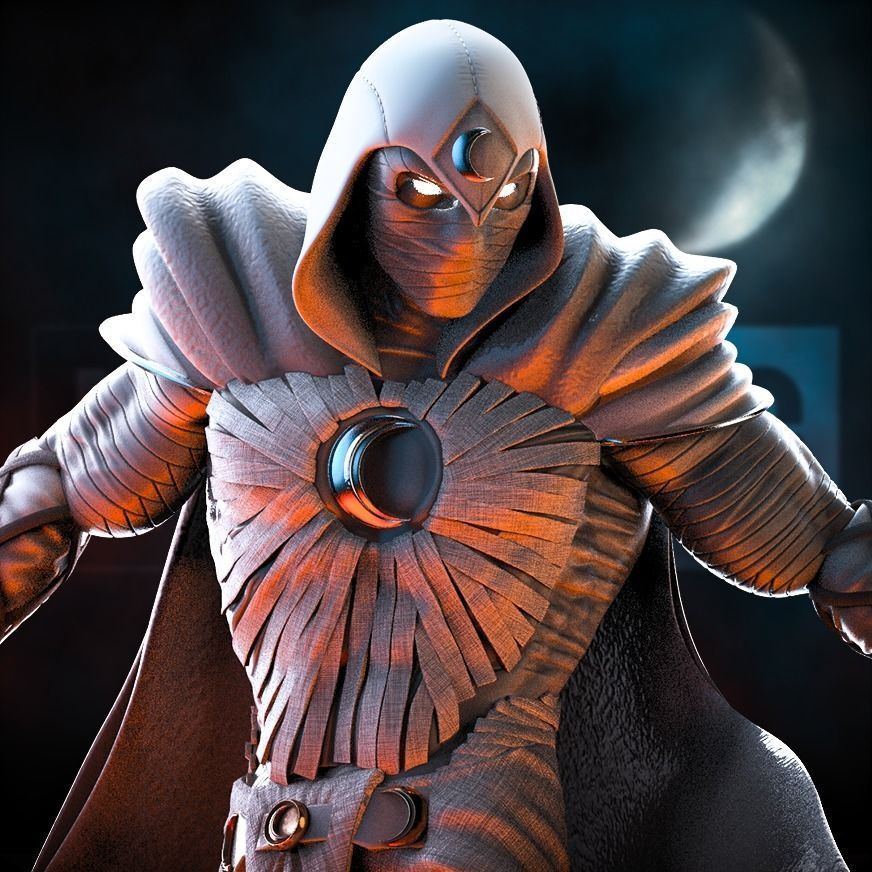 Fan Art Moon Knight - Statue 3D print model_4