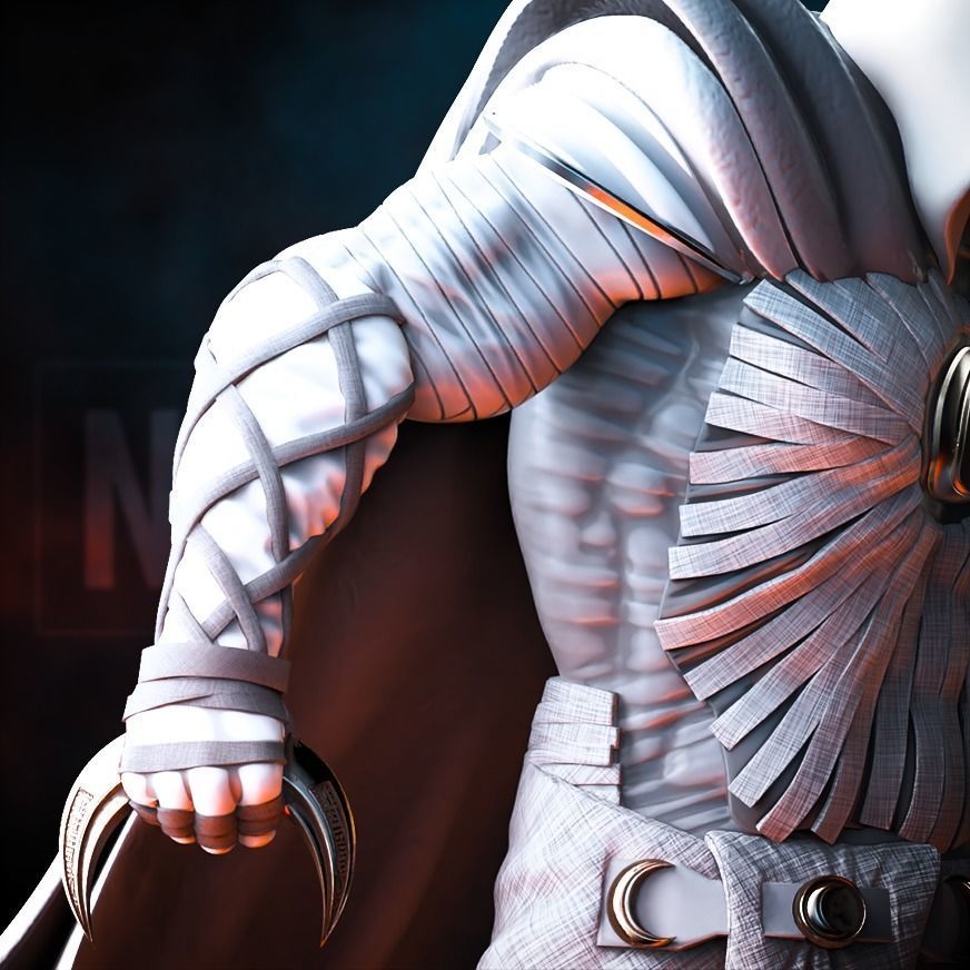 Fan Art Moon Knight - Statue 3D print model_8