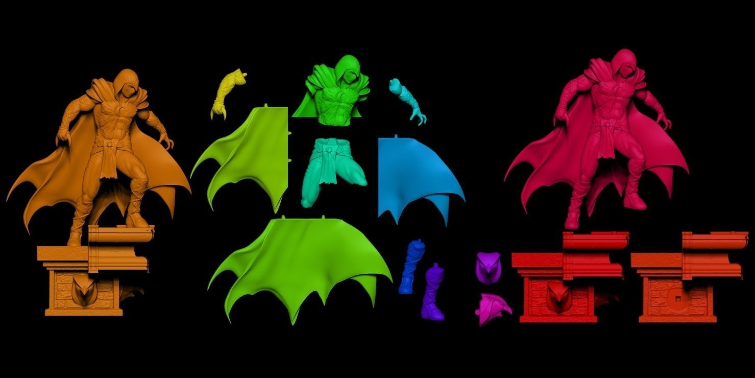 Fan Art Moon Knight - Statue 3D print model_3