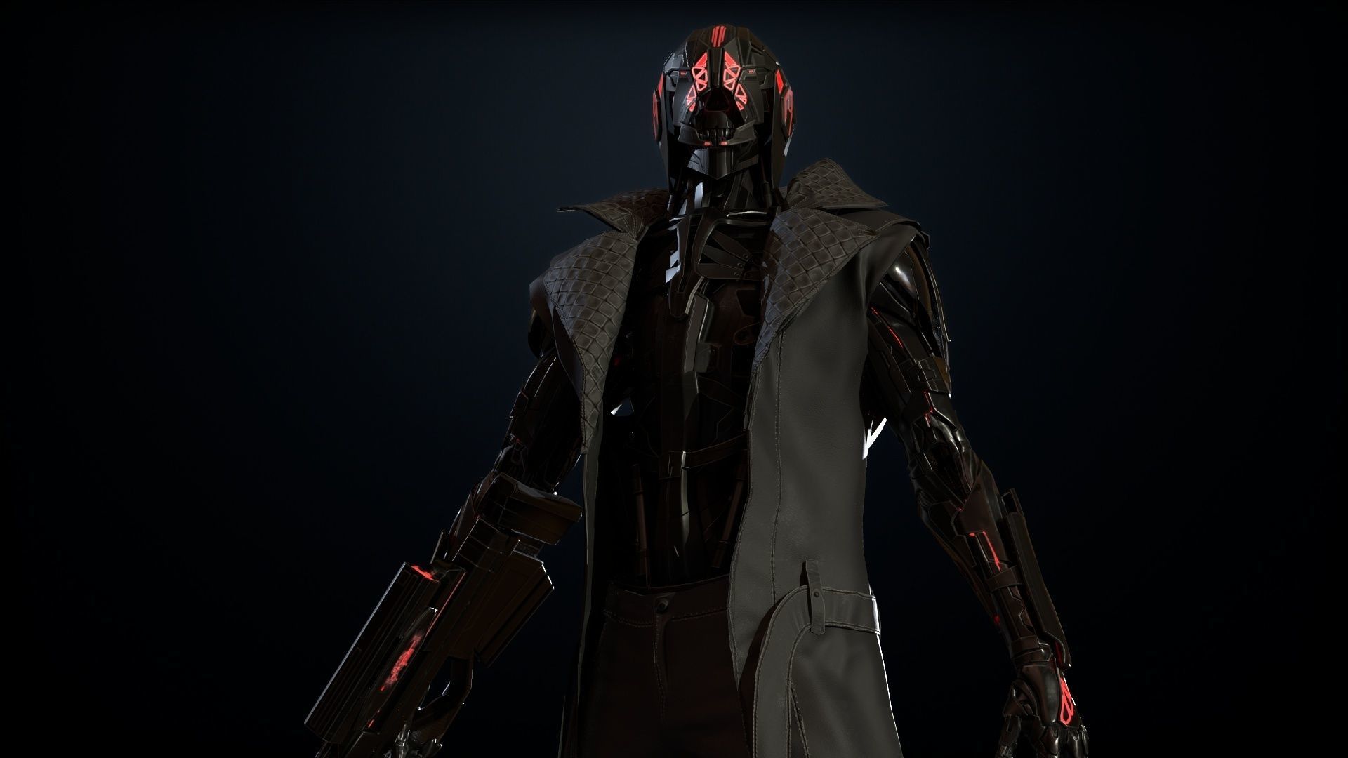 CyborgMan devil may cry character Low-poly 3D model_37