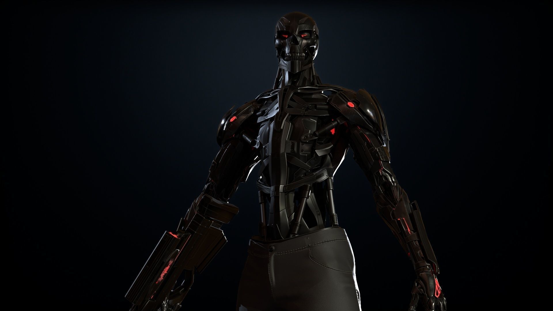 CyborgMan devil may cry character Low-poly 3D model_41