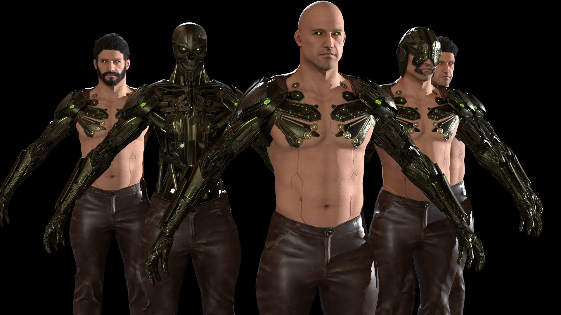 CyborgMan devil may cry character Low-poly 3D model_40