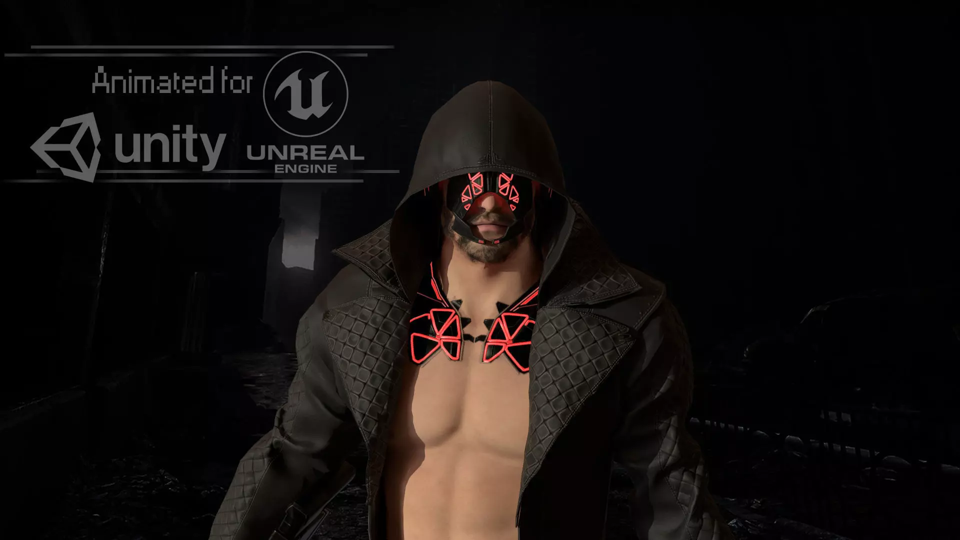 CyborgMan devil may cry character Low-poly 3D model_0