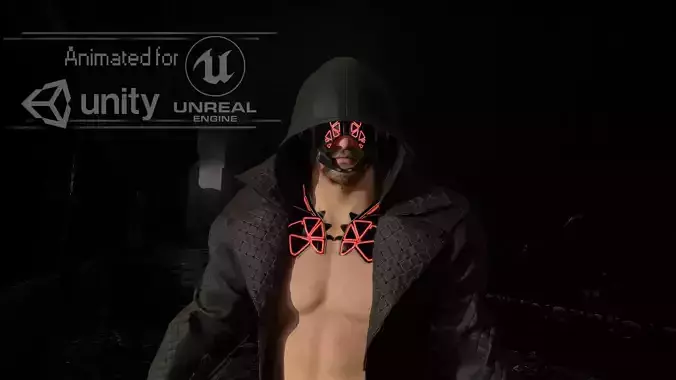 CyborgMan devil may cry character Low-poly 3D model