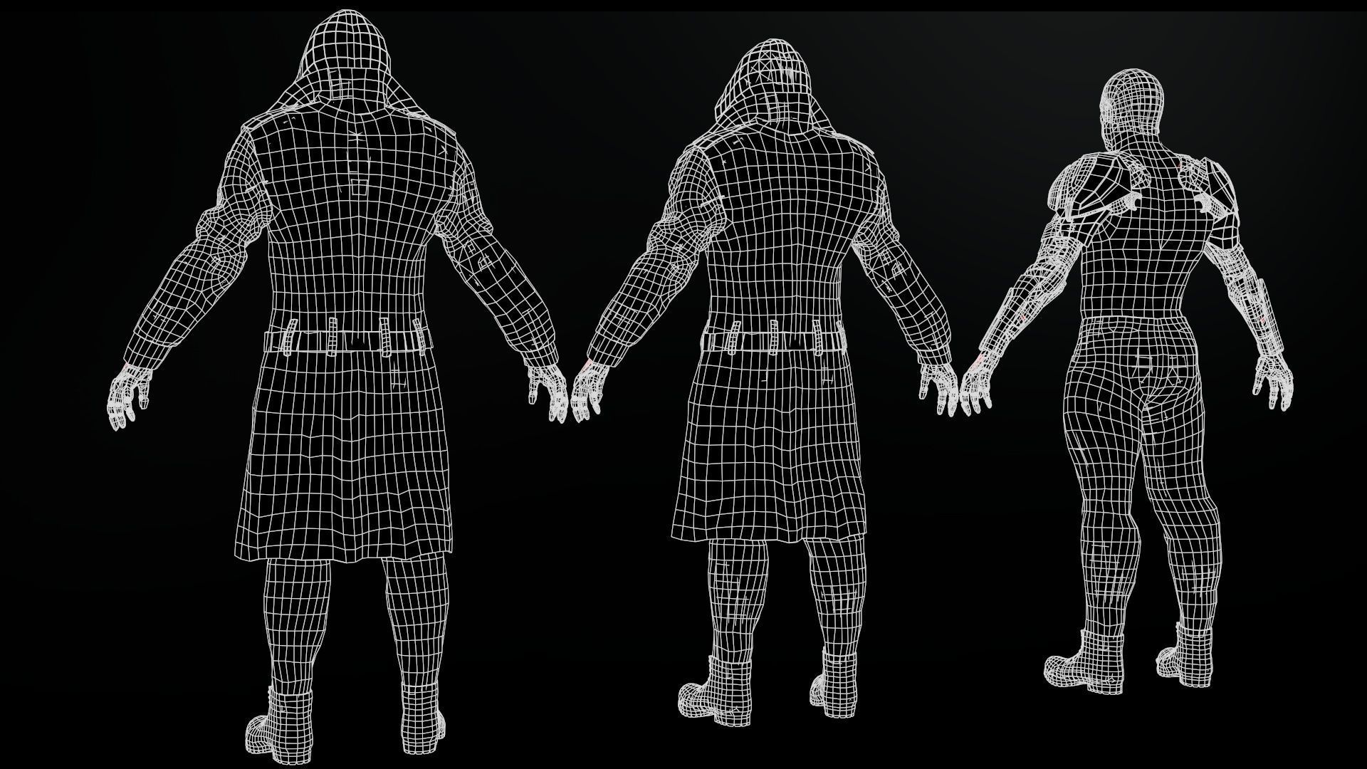 CyborgMan devil may cry character Low-poly 3D model_36