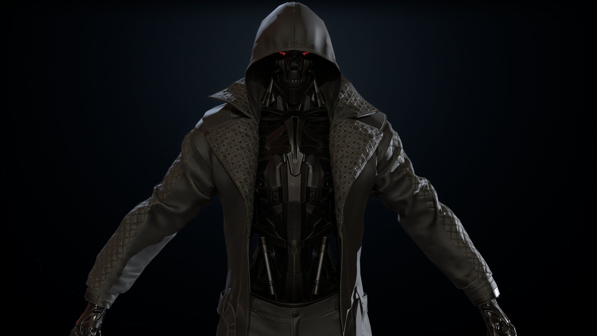 CyborgMan devil may cry character Low-poly 3D model_3