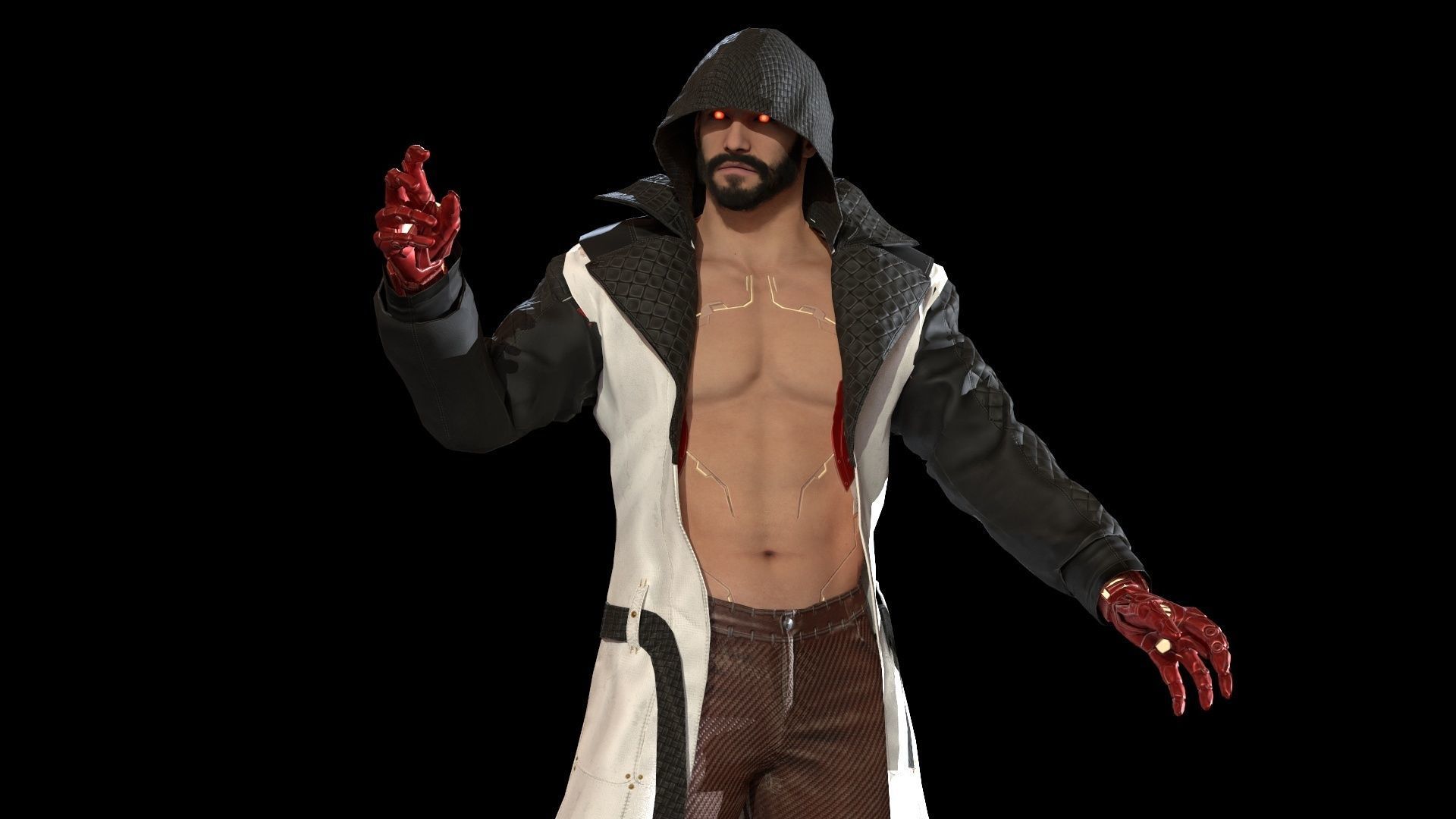 CyborgMan devil may cry character Low-poly 3D model_20