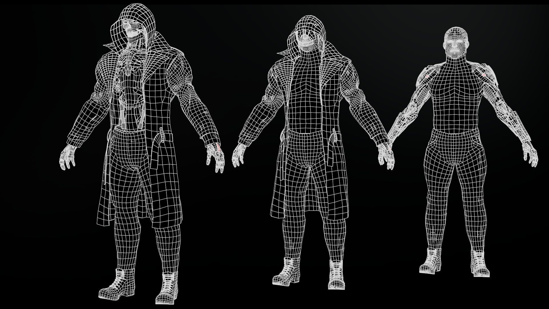 CyborgMan devil may cry character Low-poly 3D model_39