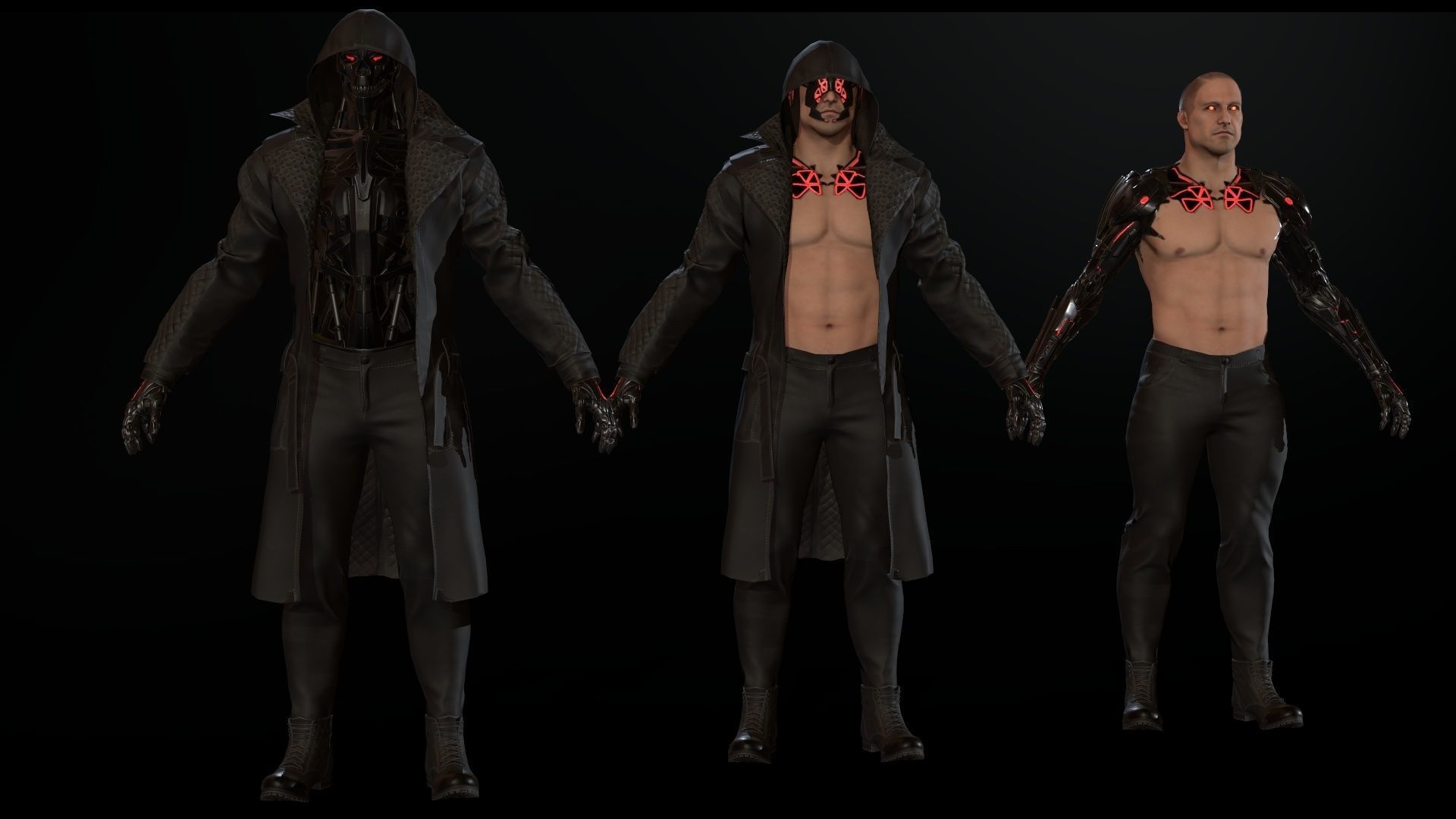 CyborgMan devil may cry character Low-poly 3D model_27