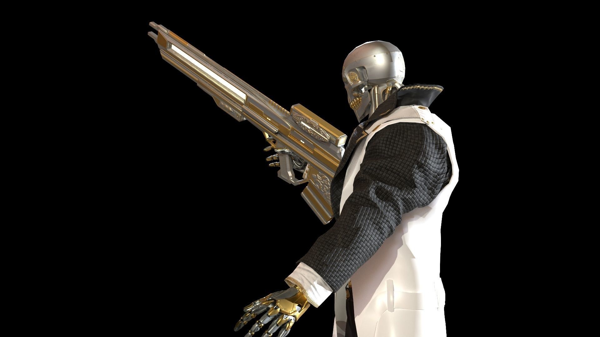 CyborgMan devil may cry character Low-poly 3D model_7