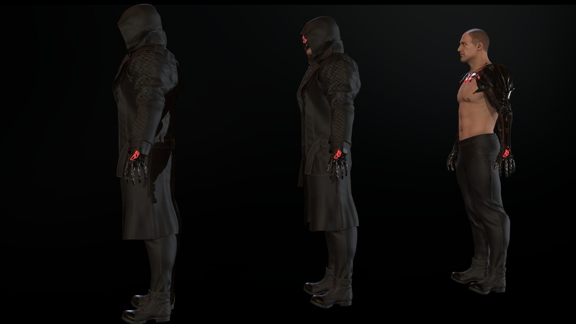 CyborgMan devil may cry character Low-poly 3D model_33