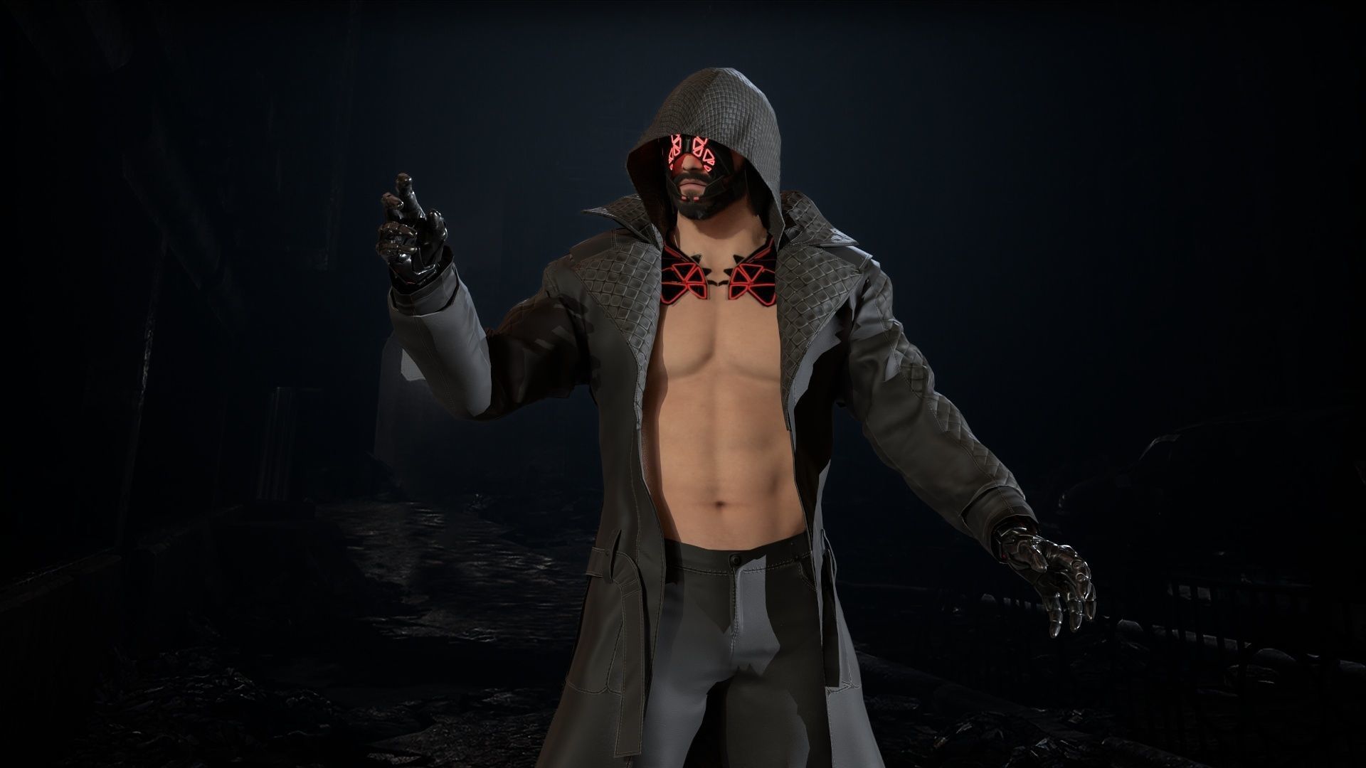 CyborgMan devil may cry character Low-poly 3D model_23